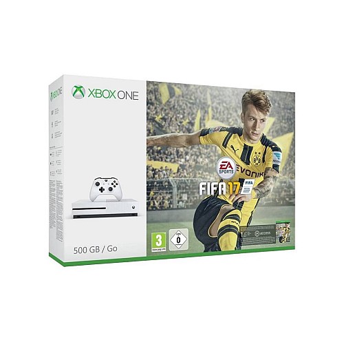 Consola Microsoft Xbox One Slim 500gb, Alb + Fifa 17 (token) + 1 Luna Ea Access