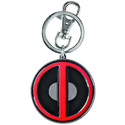 Toy Marvel Deadpool Coloured Pewter Logo Key Ring