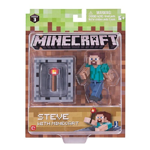 Minecraft Action Figure - Steve With Minecraft