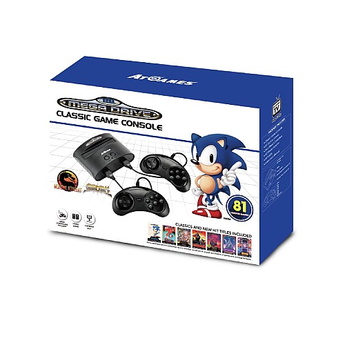 Sega Megadrive - Classic Game Console Wired Controllers 81 Games