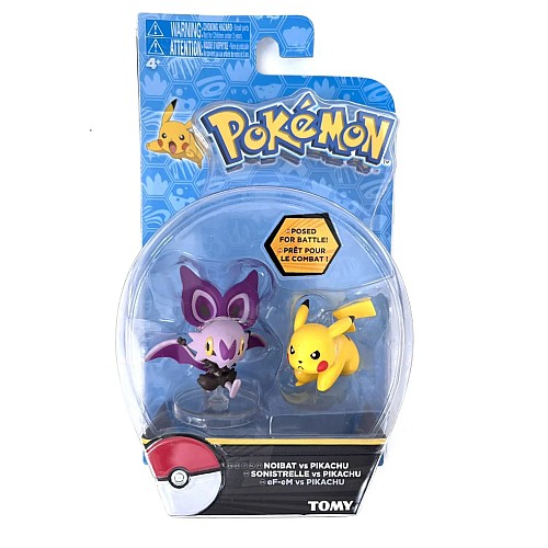 Pokemon - Action Pose Figures (noibat Vs Pikachu)