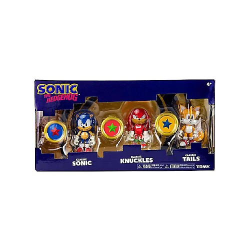 Set Figurine Classic Sonic, Knuckles & Classic Tails