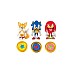 Set Figurine Classic Sonic, Knuckles & Classic Tails