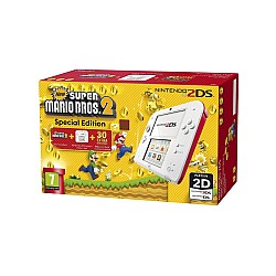 Nintendo 2ds Console White & Red & New Super Mario Bros 2