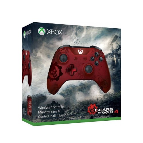 Microsoft Official Xbox One Wireless Controller - Gears Of War 4 Crimson Omen - Red/grey