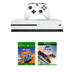 Microsoft Xbox One Slim 1tb With Forza Horizon 3 + Hot Wheels Dlc - White