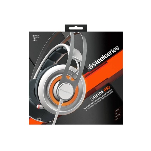 Steelseries Siberia 650 Gaming Iluminated Wired Headset - White