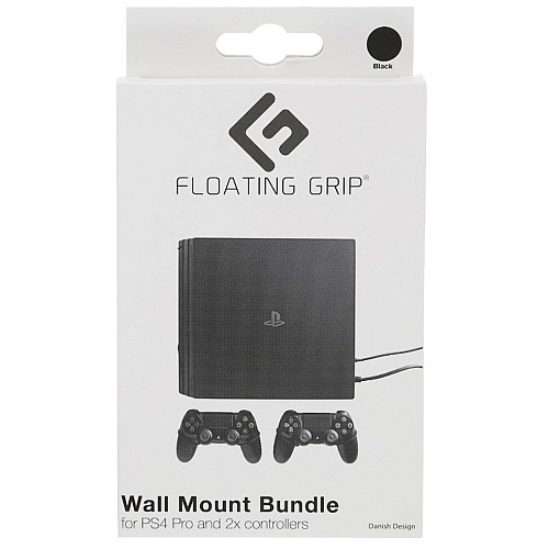 Suport Perete Black Floating Grip Bundle Playstation 4 Pro & Controllere