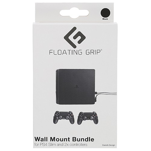 Suport Perete Black Floating Grip Bundle Playstation 4 Pro Slim & Controllere