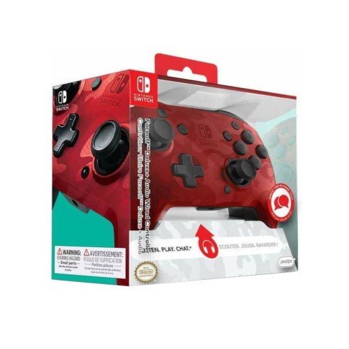 Controller pdp Face Off Deluxe + Audio Camo Red