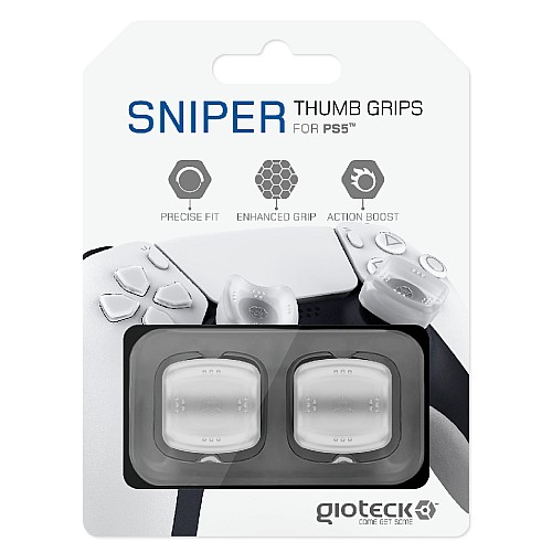 Thumb Grips gioteck Sniper Translucent White