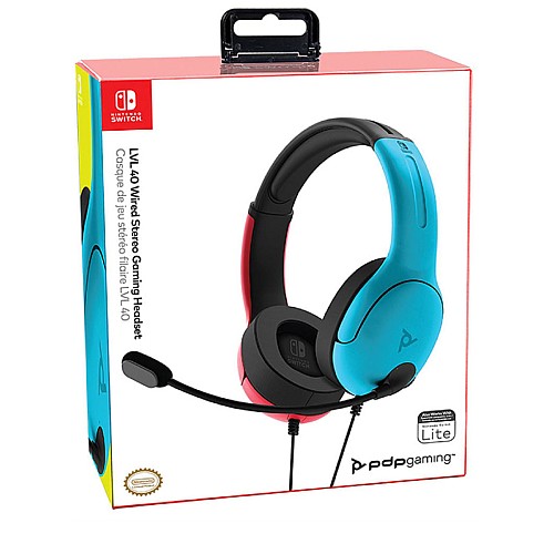 Pdp Lvl40 Wired Headset: Blue & Red