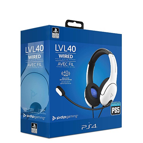 Headset pdp Lvl40 Stereo White