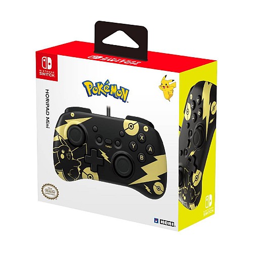 Controller Hori Horipad Mini Pokemon Pikachu Black & Gold