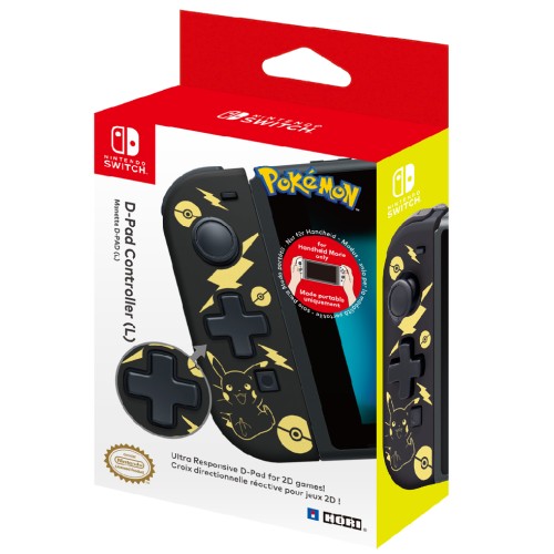 Controller Hori D-pad L Pokemon Pikachu Black & Gold