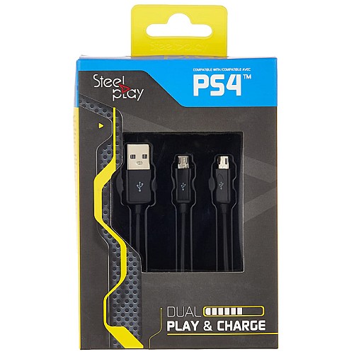 Cable Dublu Steelplay De Incarcare For Controllere - Ps4