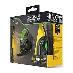 Headphones Steelplay Stereo Cu Fir Hp45 Black/verde