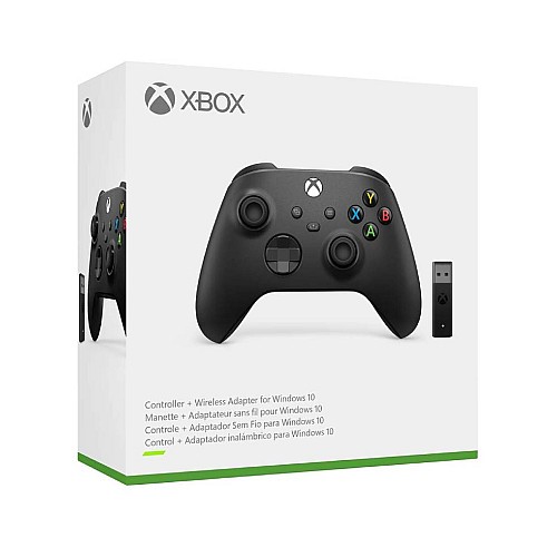 Microsoft Controller Black + Adapter Wireless W10 Xbox Series X/s