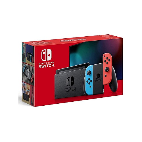 Consola Nintendo Switch V2 + 2 Controllere Red & Blue