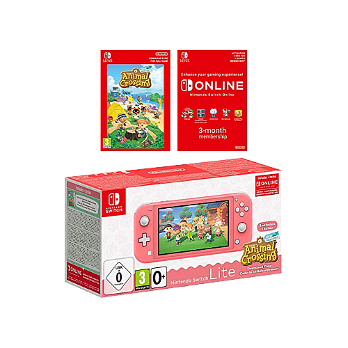 Consola Nintendo Switch Lite Coral + Animal Crossing