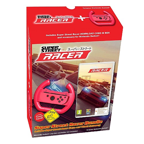 Super Street Racer Bundle (code In A Box) + Accesoriu De Roți Nintendo Switch