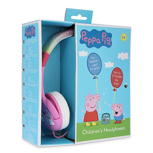 Headphones Peppa Glitter Rainbow