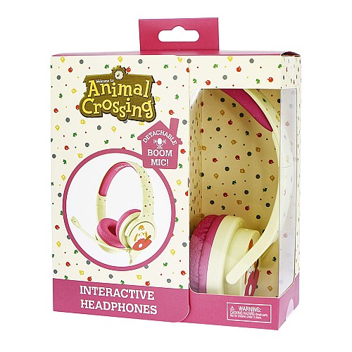 Headphones Cu Microphone Otl Animal Crossing Interactive Boom Bej/roz