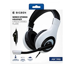 Headphones Cu Fir Bigben Stereo Gaming V1 Alb For Ps4/ps5