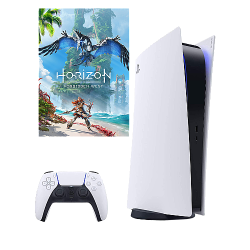 Consola 825gb + Horizon Forbidden West Playstation 5 Digital Edition Alb