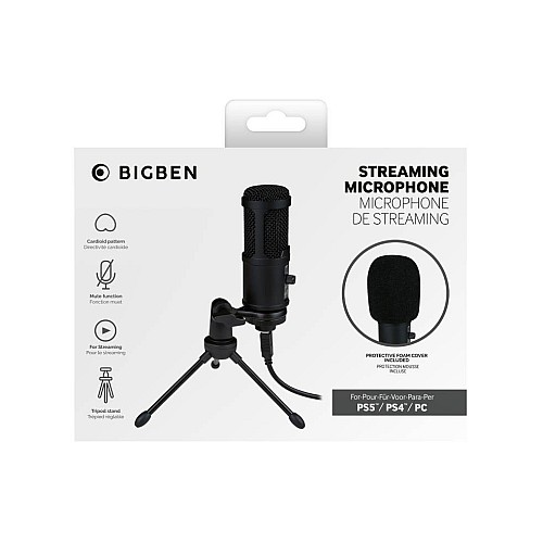 Microphone Bigben Multiformat Streaming Black Ps4