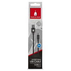 Cable Usb Dublu Spartan Gear Tip C 2m Black