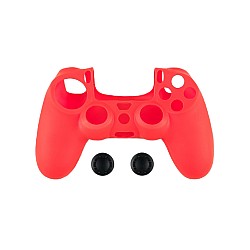 Case Din Silicone For Controller Si Thumb Grips Spartan Gear Ps4 Red