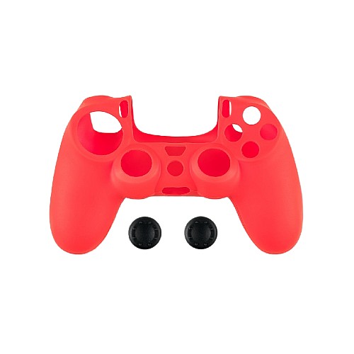 Case Din Silicone For Controller Si Thumb Grips Spartan Gear Ps4 Red