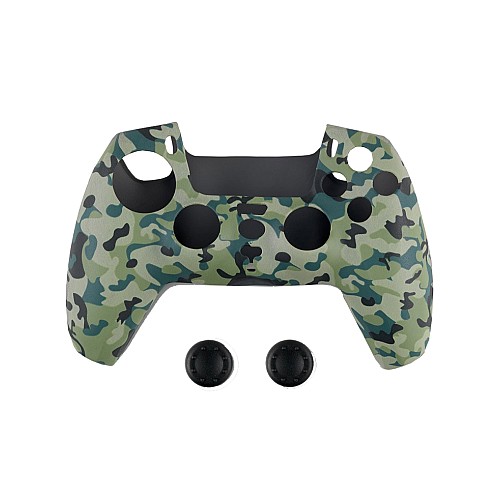 Case Din Silicone For Controller Si Protection For Buttons Spartan Gear Ps5 Verde Camo