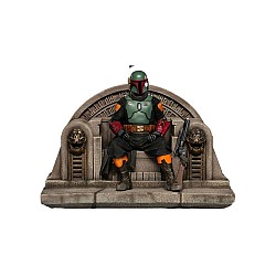 Iron Studios Deluxe The Mandalorian Boba Fett On Throne Art