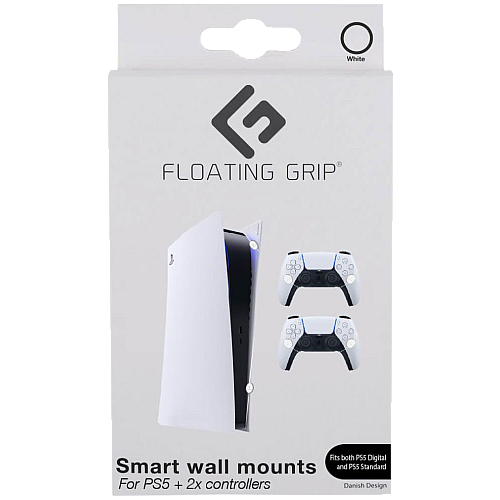 Suport Consola & Controllere Floating Grip Wall Mounts Bundle Alb - Ps5