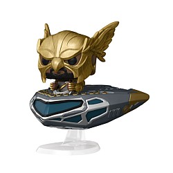 Pop Rides Super Deluxe Dc Black Adam Hawkman In Cruiser 9.5cm