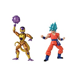 Bandai Dragon Stars Series Golden Frieza Vs Super Saiyan Blue Goku Battle Pack 17cm