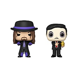Set Pop Pin 2 Pack Wwe Undertaker Paul Bearer With Pin Gamestop Exclusive
