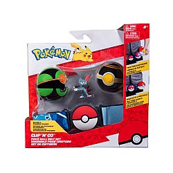 Set Pokemon Clip 'n' Go Poke Ball Belt Set Dusk Ball, Luxury Ball, And Sneasel