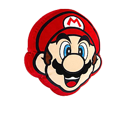 Super Mario Bros Head Cushion 27cm