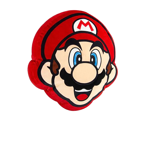 Super Mario Bros Head Cushion 27cm