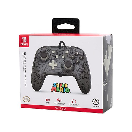 Controller Powera Enhanced Wired Power-up Mario - Nsw