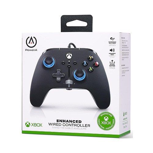 Controller Powera Enhanced Wired Blue Hint - Xbox Series X