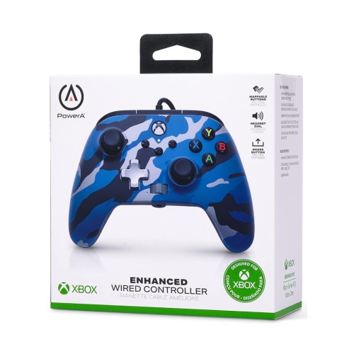 Controller Powera Enhanced Wired Blue Camo - Xbox Series X