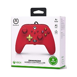 Controller Powera Enhanced Wired Red - Xbox Series X