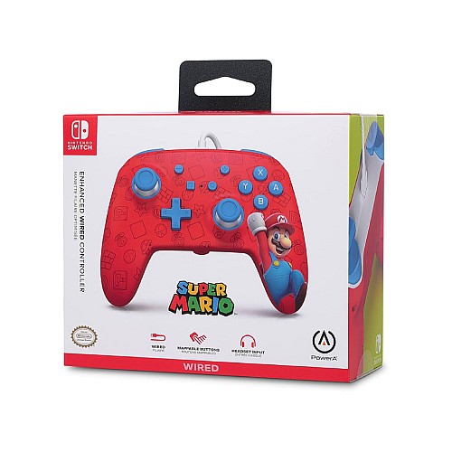 Controller Powera Enhanced Wired Woo Hoo Mario - Nsw