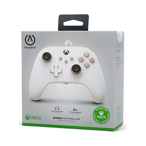 Controller Cu Cable Powera Wired White - Xbox Series X