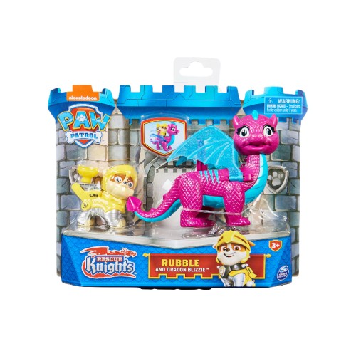 Set Paw Patrol Rescue Knights Rubble And Dragon Blizzie
