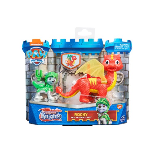 Set Paw Patrol Rescue Knights Rocky And Dragon Flame